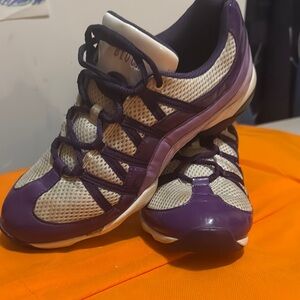 Bloch Unisex Purple & Cream Athletic Split-Sole Dance Sneaker